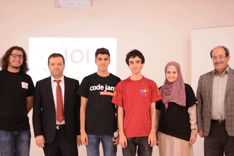 Jordanian Olympiad in Informatics award ceremony with students and organizers